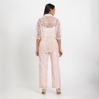 Pink lace cutwork coord set