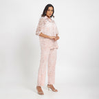 Pink lace cutwork coord set