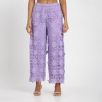 Lilac 3D schiffli coord set