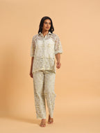 Sage green cutwork coord set