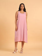 Pink 3D schiffli dress