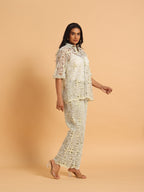 Sage green cutwork coord set