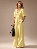 Yellow linen coord set
