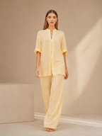 Butter Yellow linen coord set