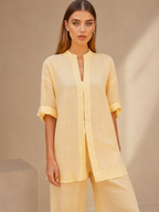 Butter Yellow linen coord set