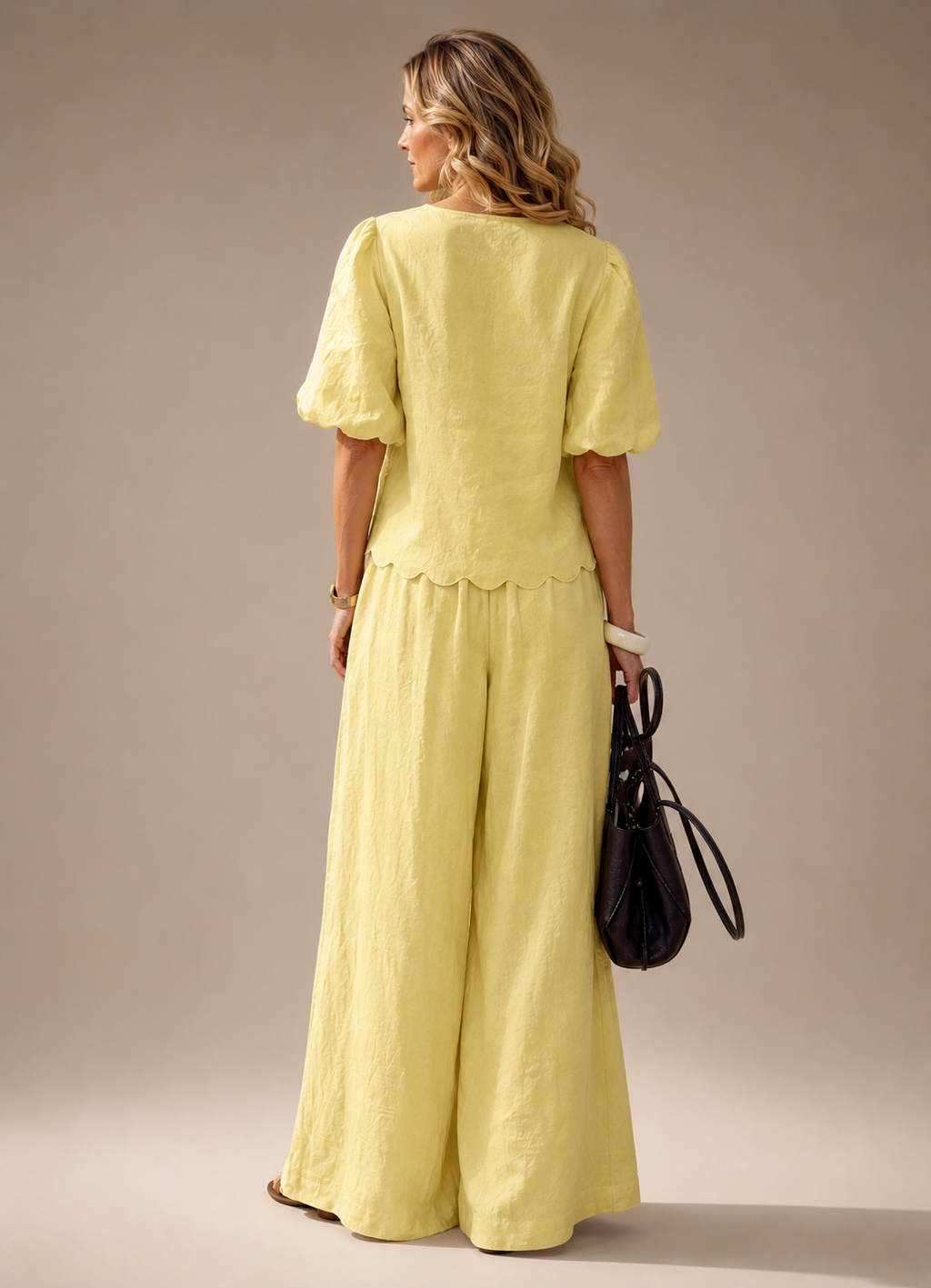 Yellow linen coord set
