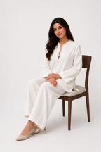 White cotton coord set