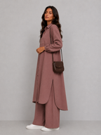 Rosewood long shirt tunic set