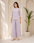 Lavender floral lace coord set