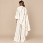 Ivory Satin Cape Co-ord Set