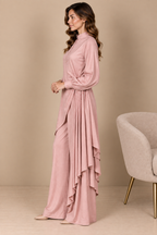 Pink Taupe Draped Co-Ord Set