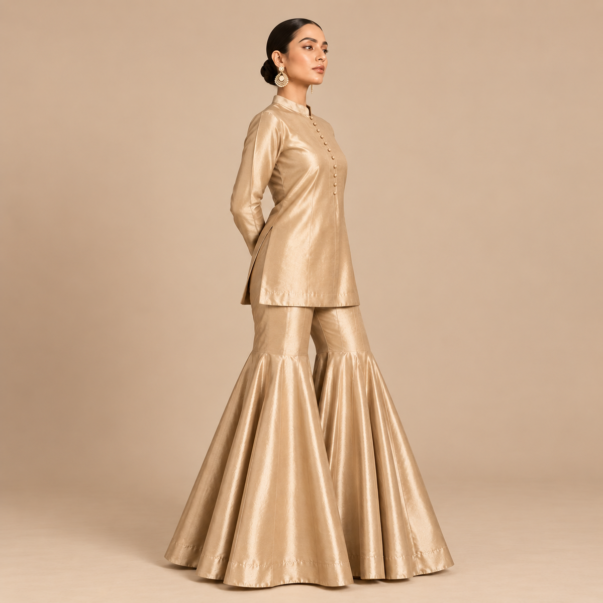 Golden sharara set
