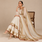 Ivory Anarkali Sharara Set