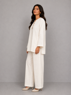 White cotton coord set