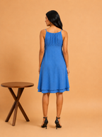 Blue halter dress