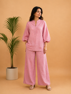 Pink cotton coord set