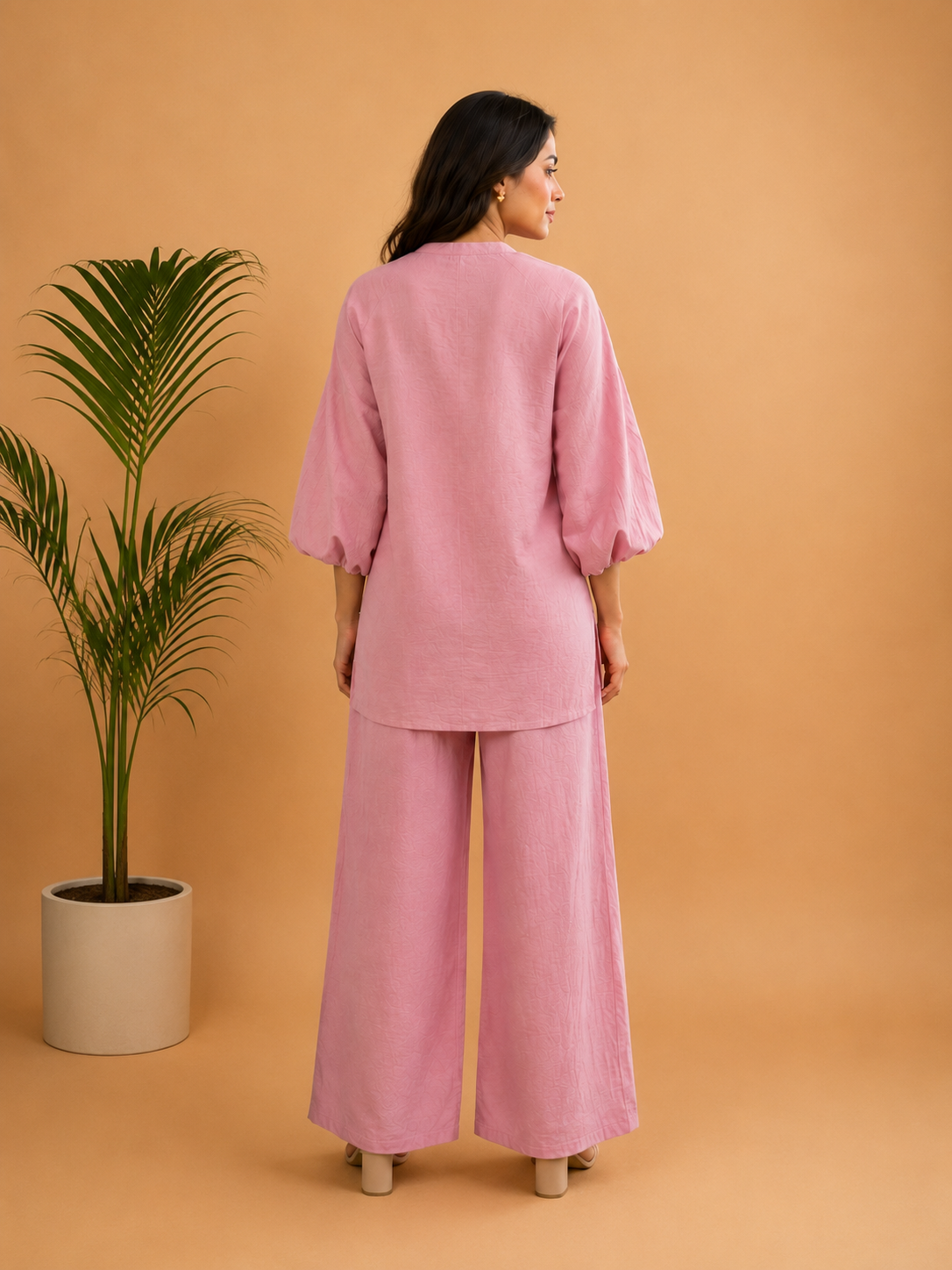 Pink cotton coord set