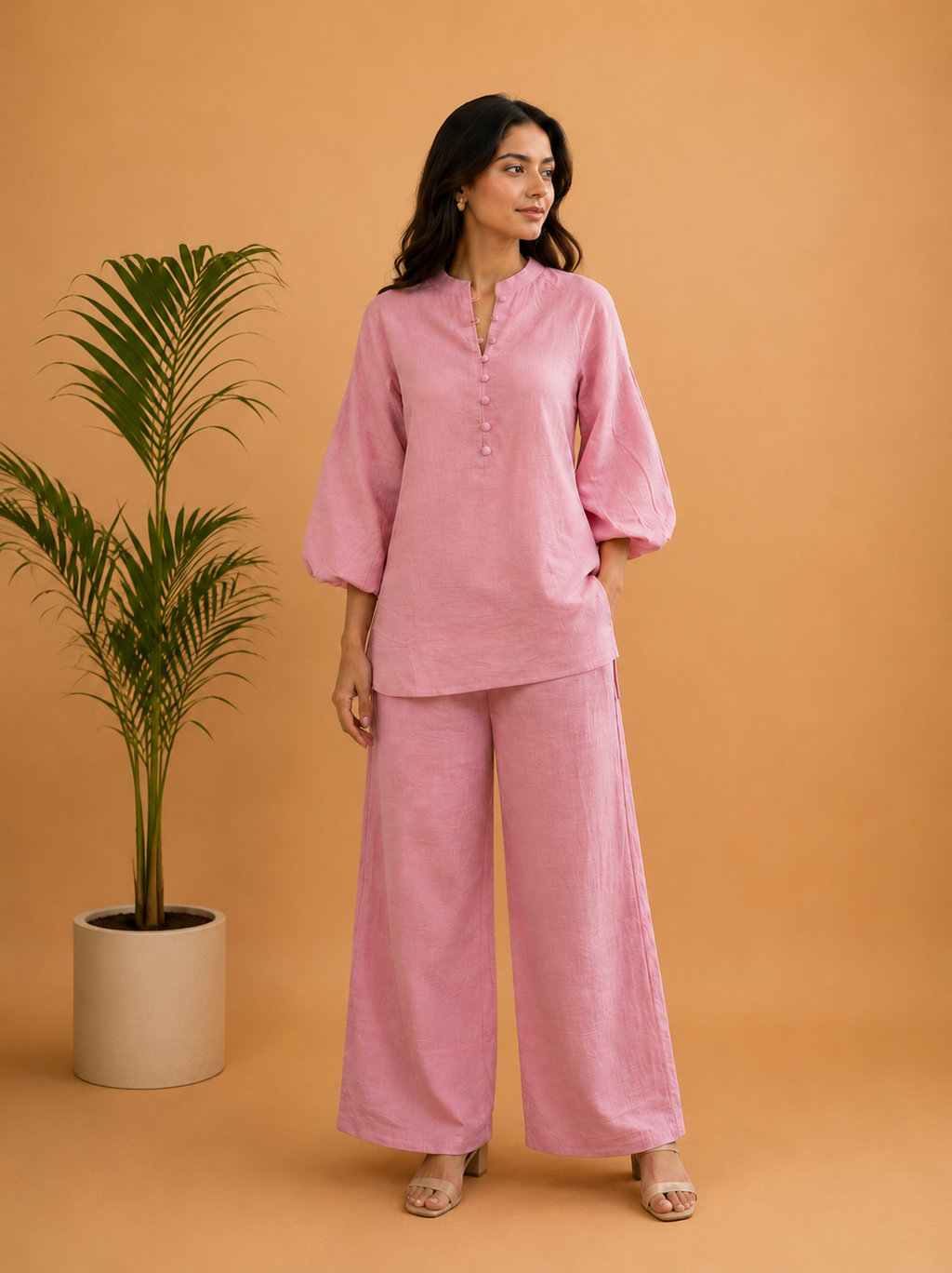 Pink cotton coord set