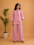 Pink cotton coord set