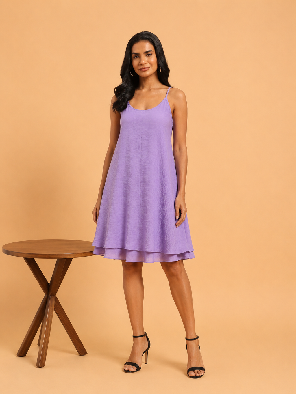 Peach halter dress