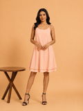 Peach halter dress