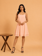 Peach halter dress