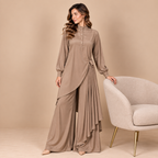 Taupe Draped Co-Ord Set
