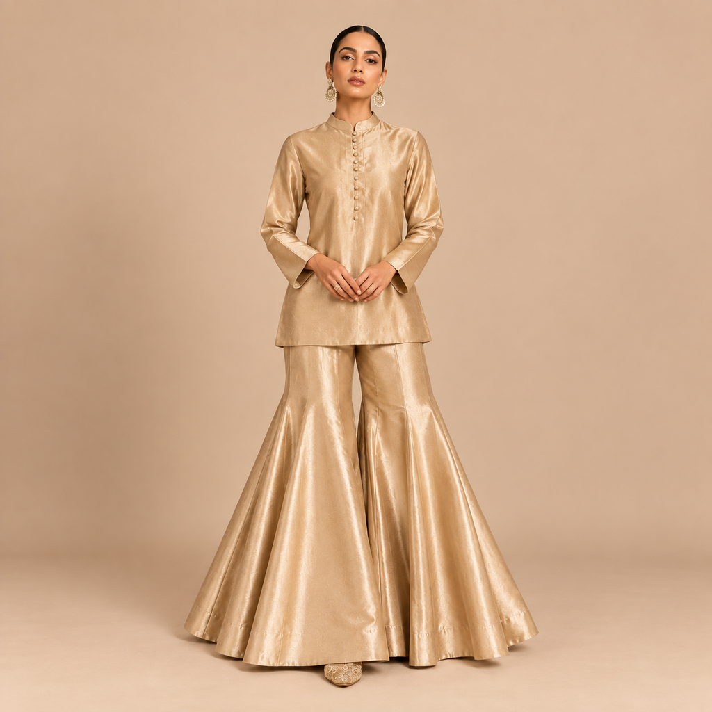 Golden sharara set