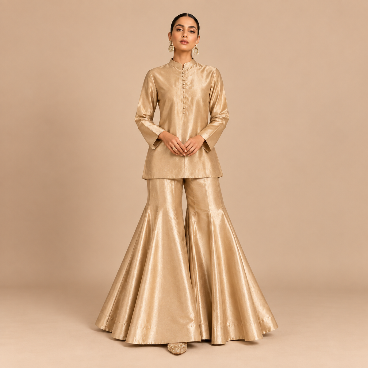Golden sharara set