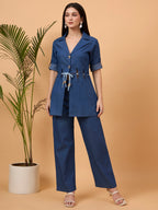 Blue denim coord set