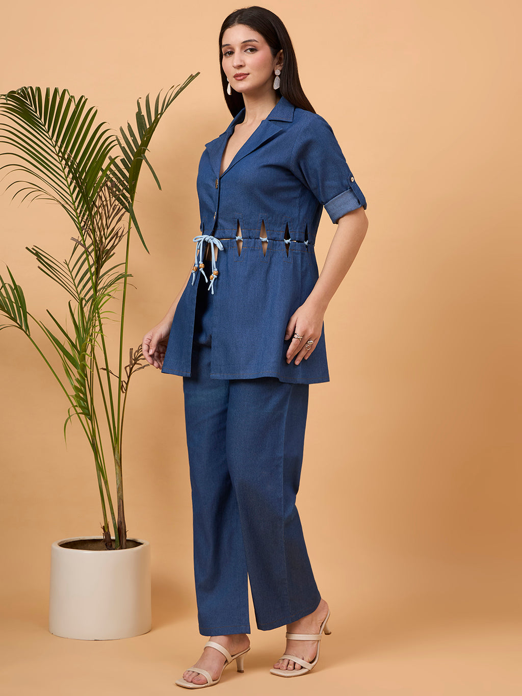 Blue denim coord set