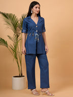 Blue denim coord set