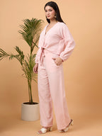 Light pink cotton coord set