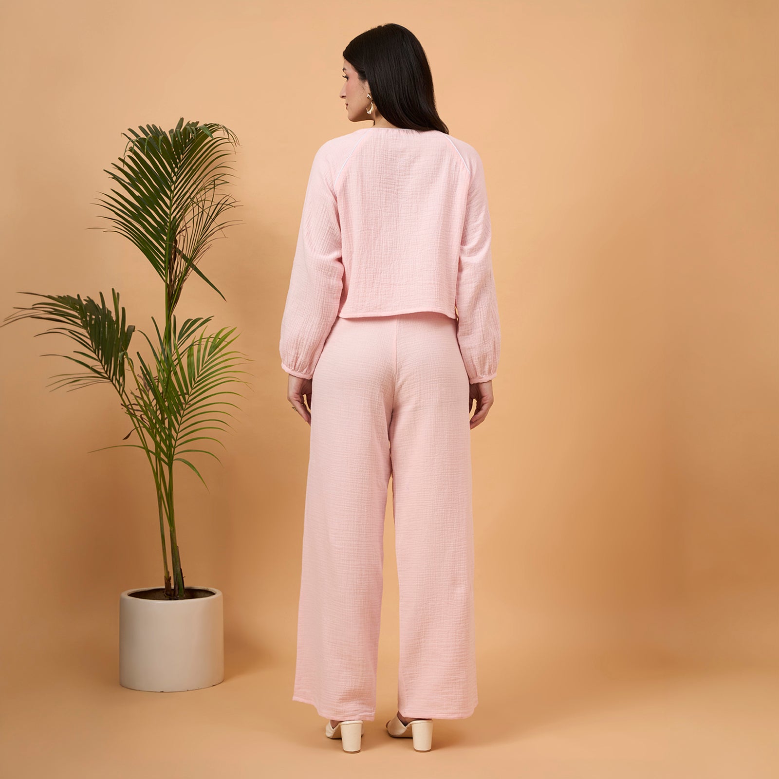 Light pink cotton coord set
