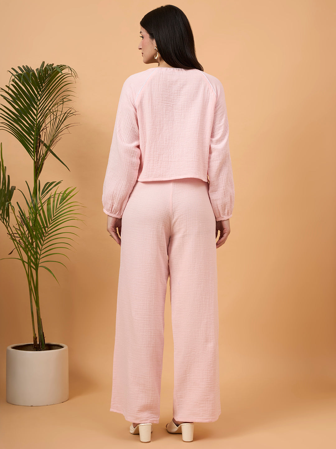 Light pink cotton coord set