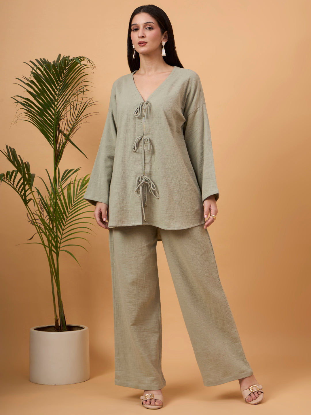 Olive green loungewear co-ord set