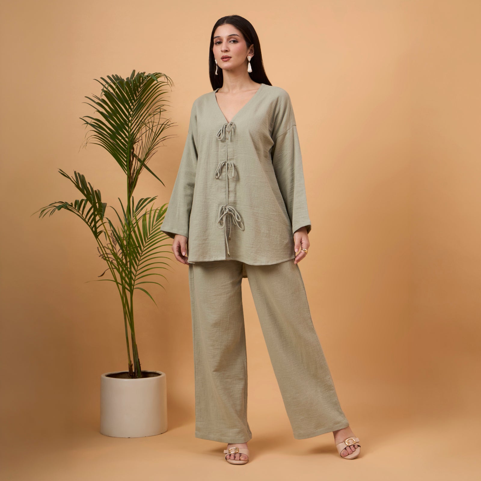 Olive green loungewear co-ord set