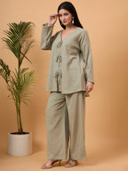 Olive green loungewear co-ord set
