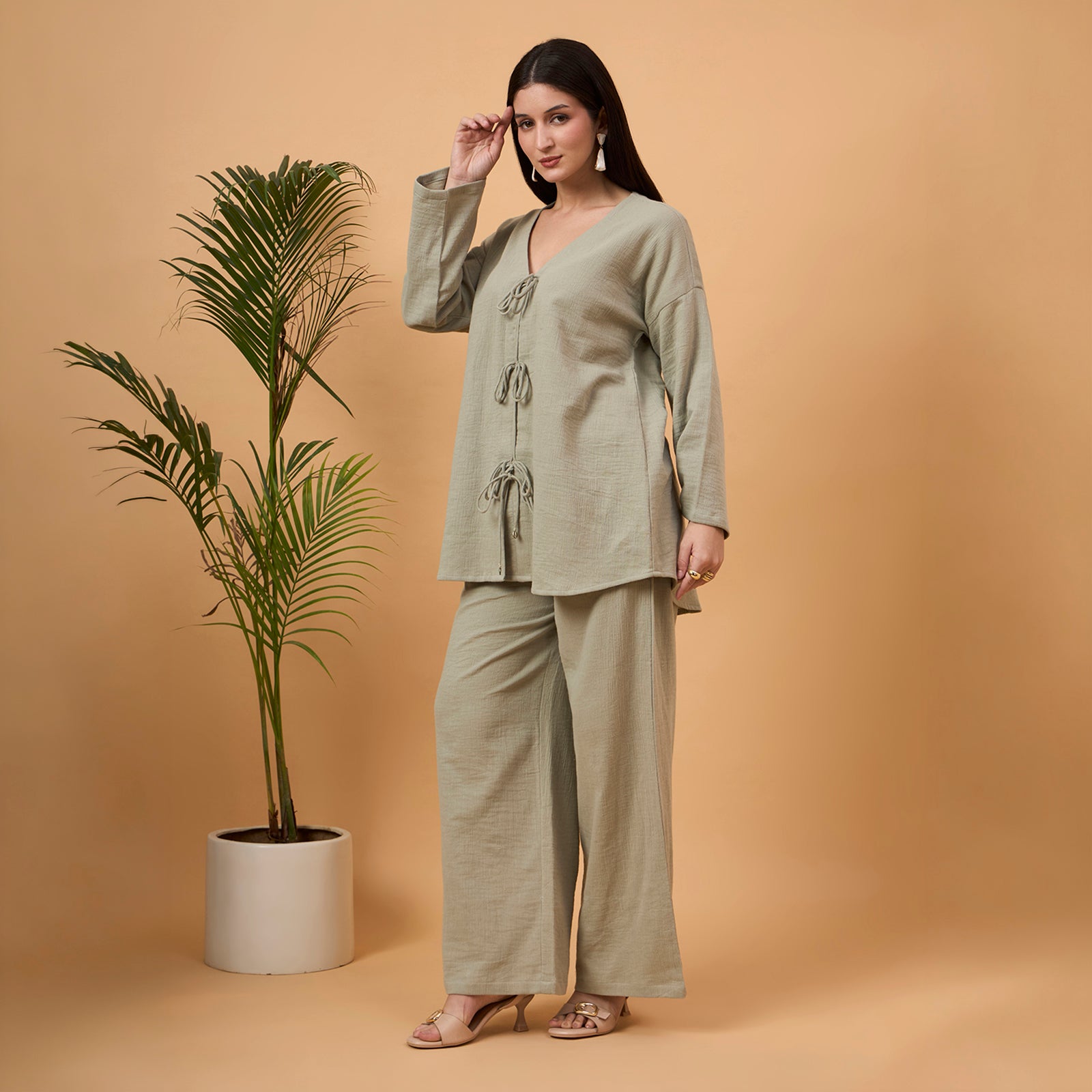 Olive green loungewear co-ord set