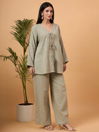 Olive green loungewear co-ord set