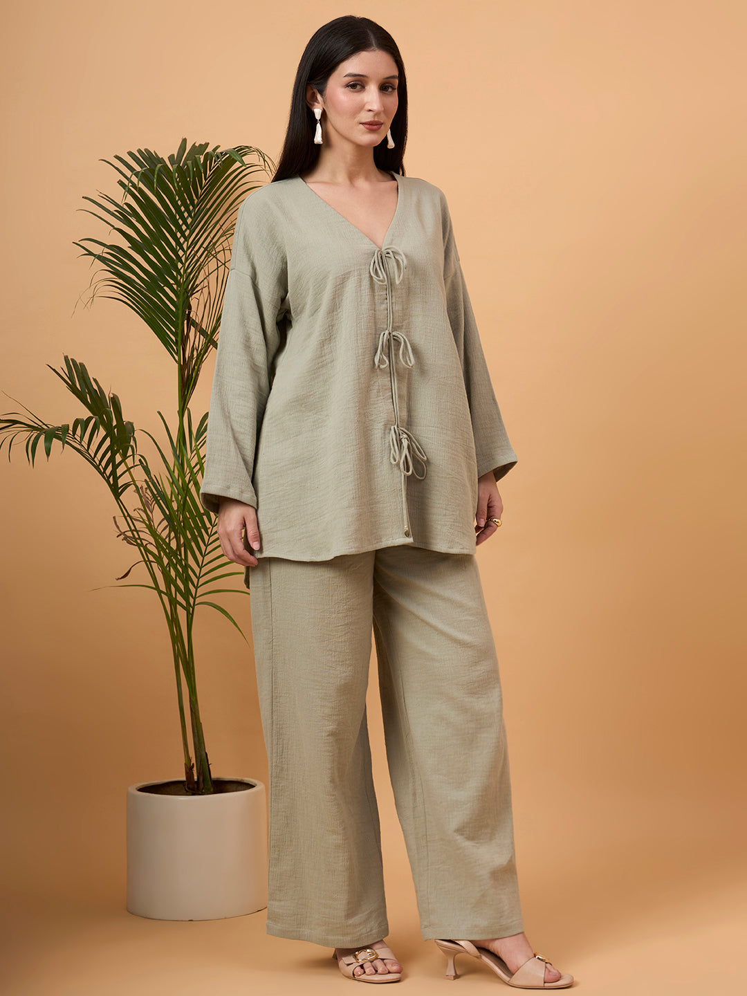 Olive green loungewear co-ord set