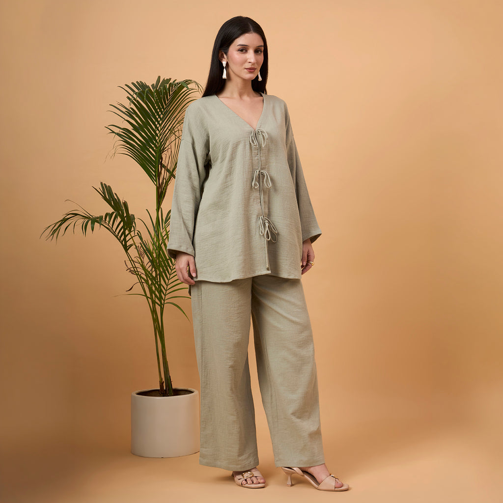 Olive green loungewear co-ord set