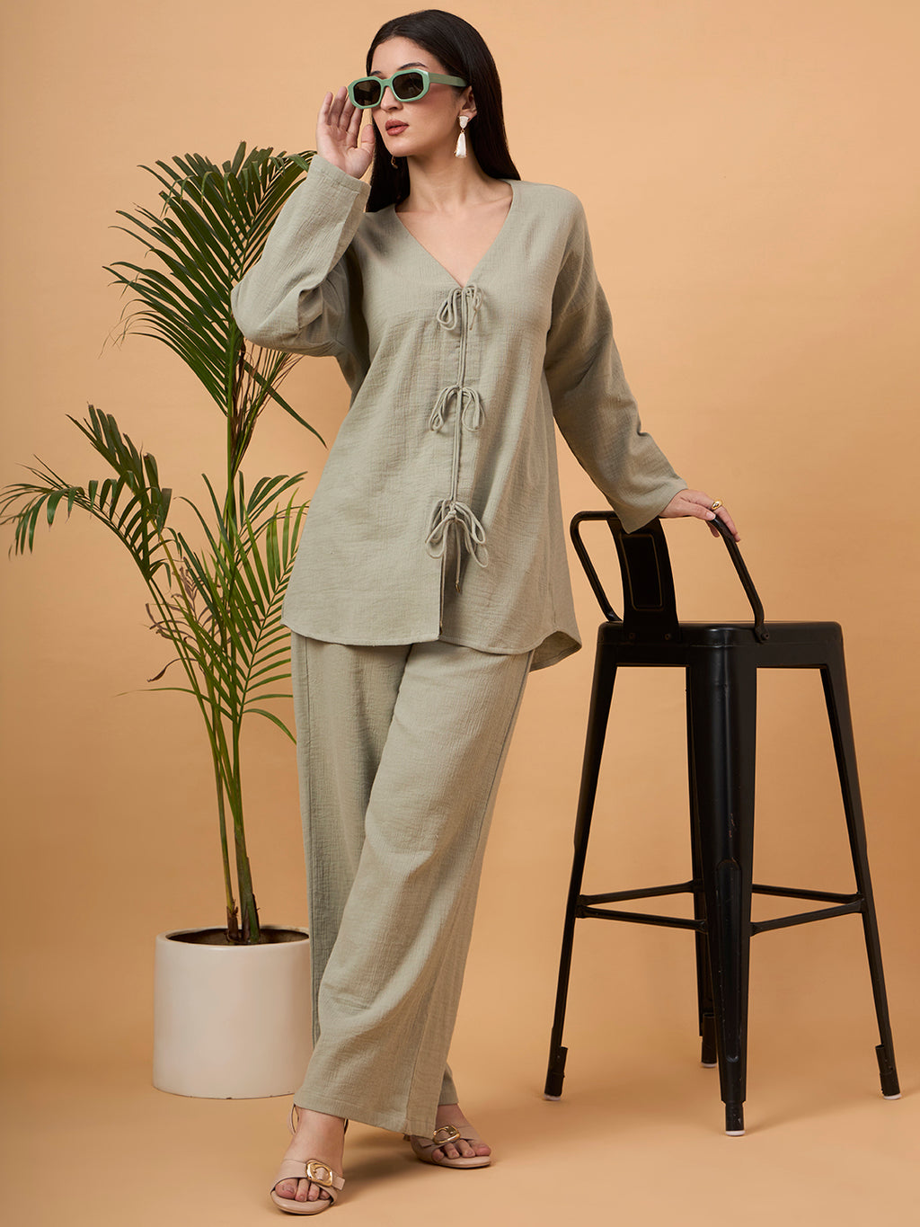 Olive green loungewear co-ord set
