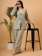 Olive green loungewear co-ord set