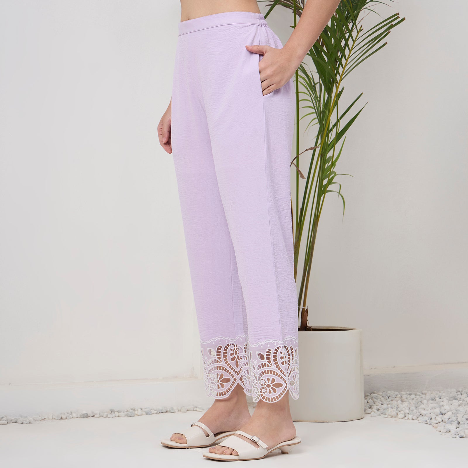 Lavender cutwork KP set with bag