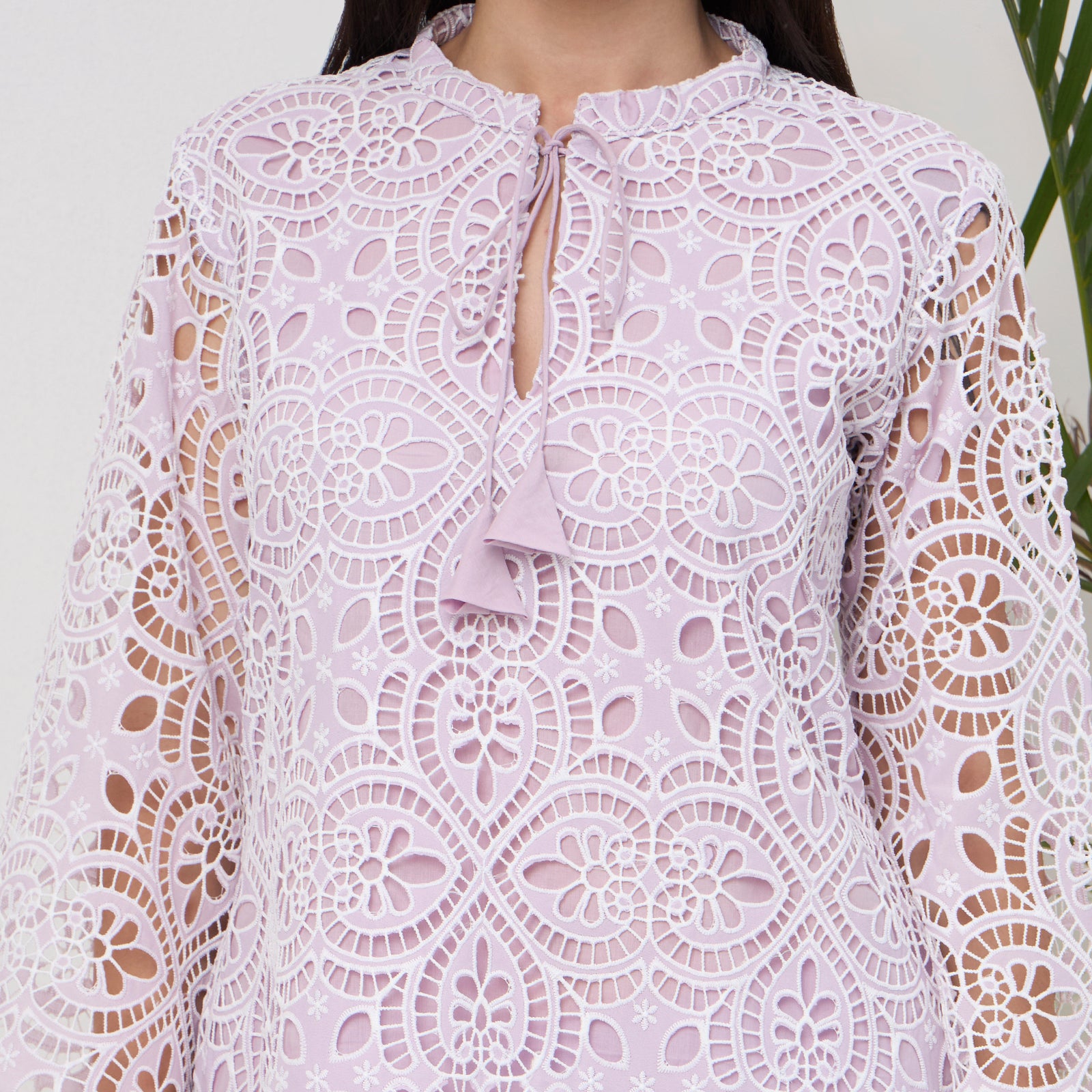 Lavender cutwork KP set with bag