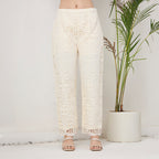 Creamy white cutwork KP set with bag
