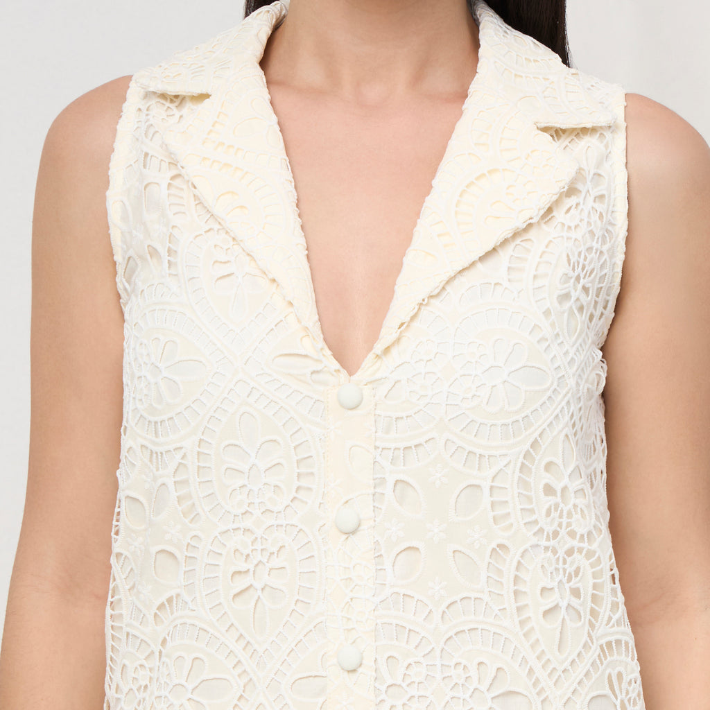 Creamy white tiered maxi dress with bag