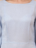 Powder Blue swarovaski stones Midi Dress