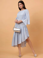 Powder Blue swarovaski stones Midi Dress
